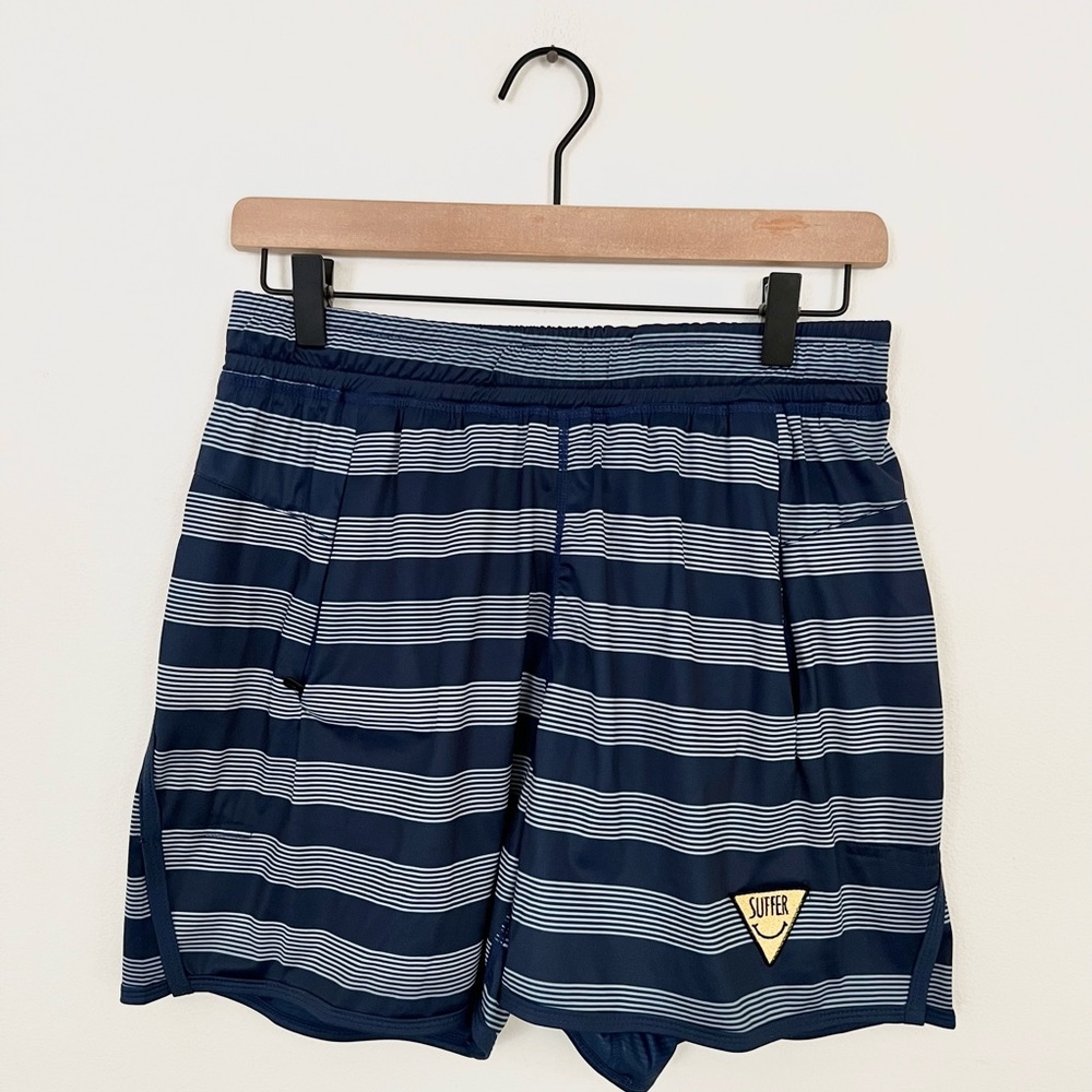 SHARPEN THE AXE Navy Striped Shorts Sz M